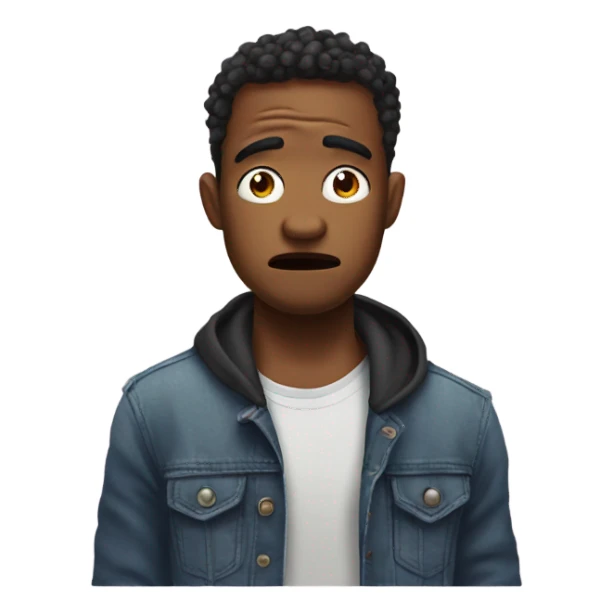 Worried tik tok emoji sticker