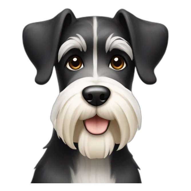 big schnauzer black white and beige sticker