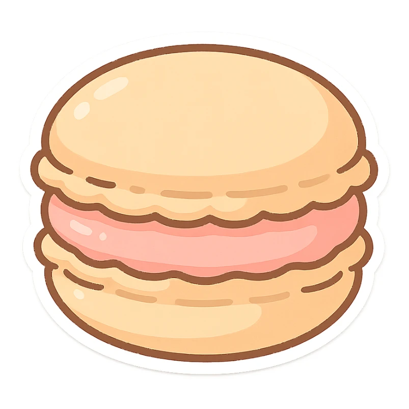 一个马卡龙甜品 sticker