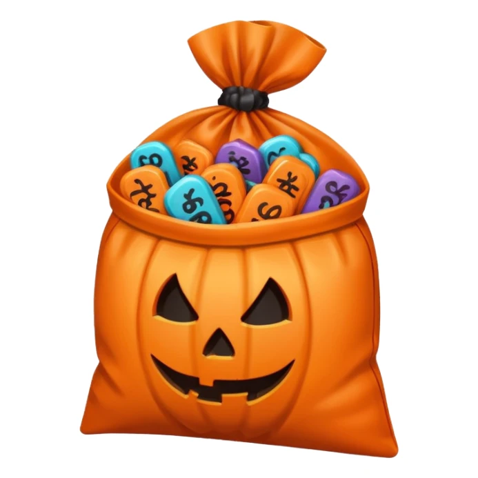 Halloween candies and candy bags sticker