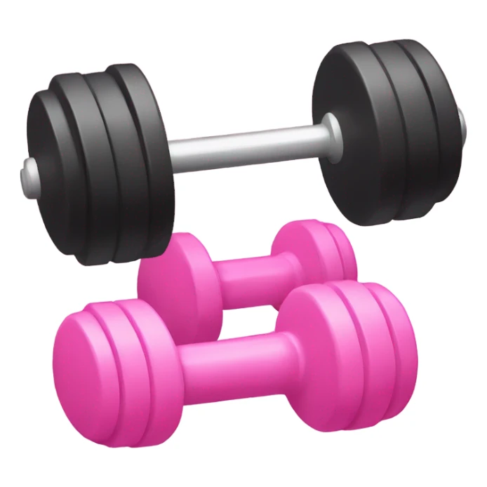 pink dumbbell sticker