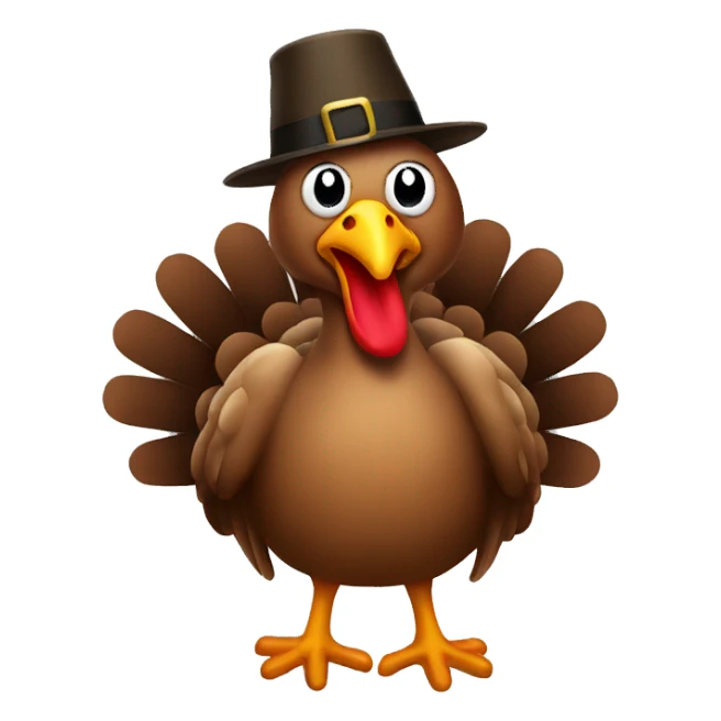 Turkey with hat sticker