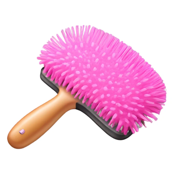 Pink hairbrush sticker