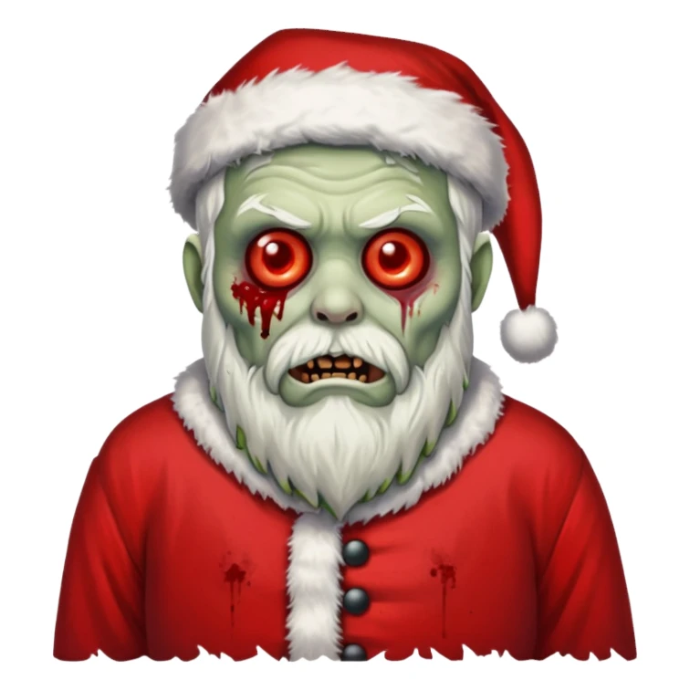 santa clause zombie sticker