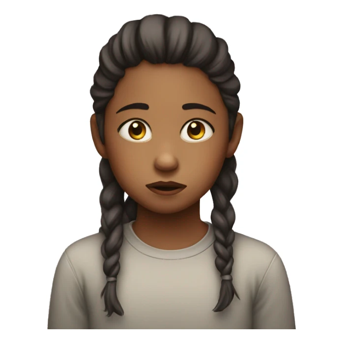 sad kid girl sticker