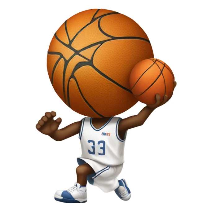 White rag playing basketball  sticker