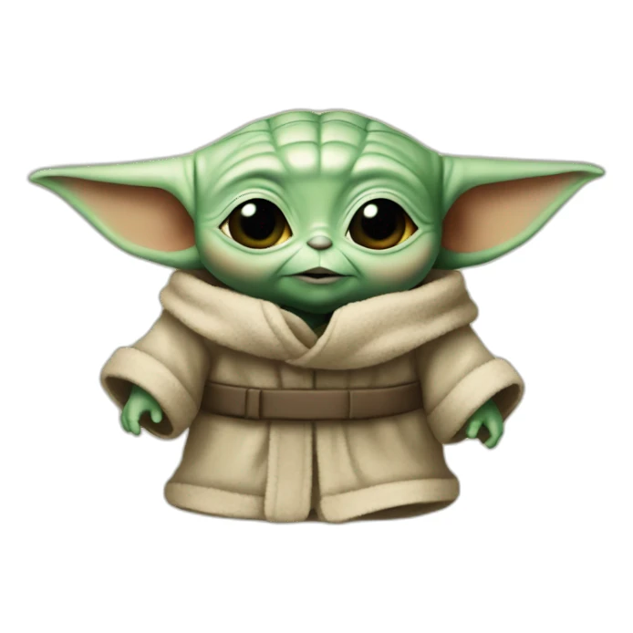 baby yoda intelectual sticker