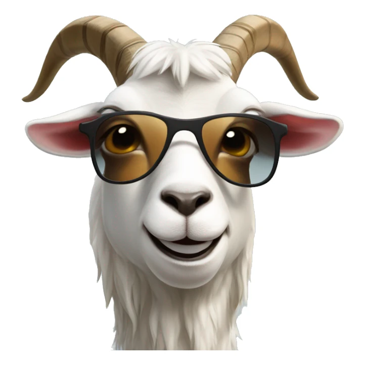Goat with sunglasses sticker