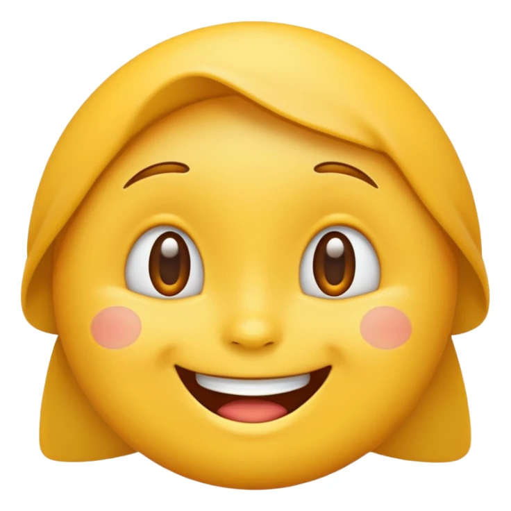 Black and smilying emoji, remove frackles sticker