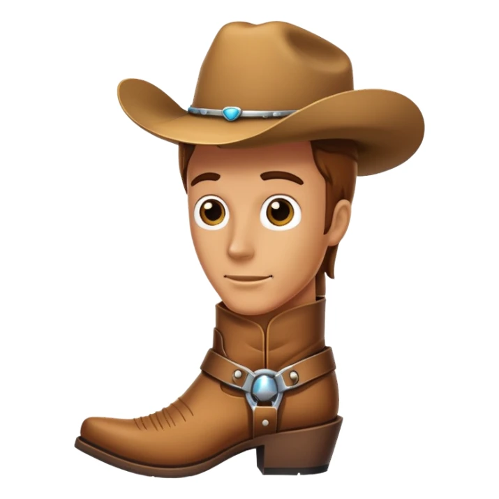 X Ray wearing cowboy boots  sticker
