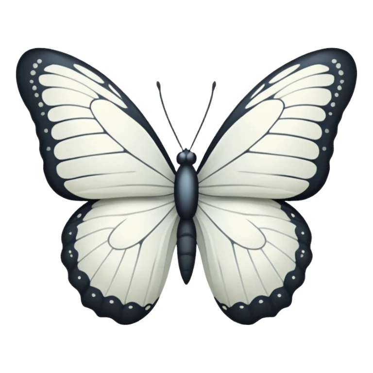 all White butterfly  sticker