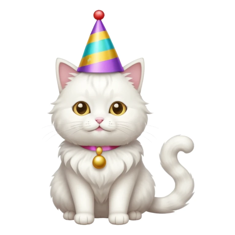 a full-body white cat new year  sticker