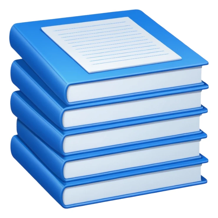 documents with blue sticker