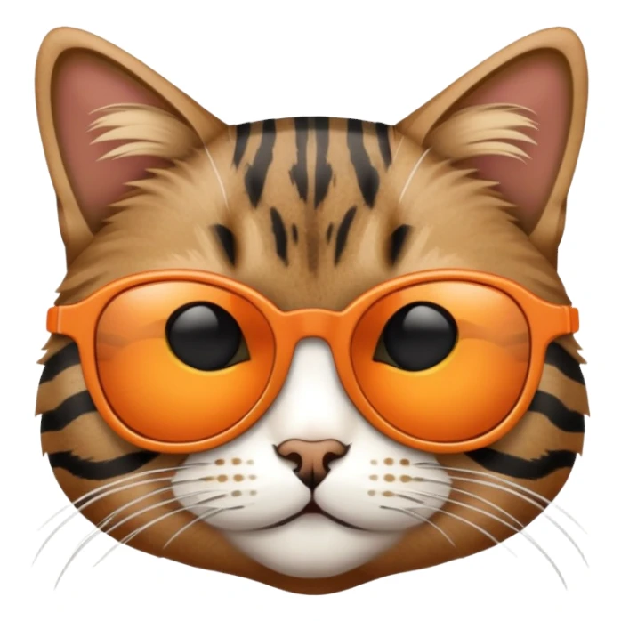 cat wearing sunglasses sticker
