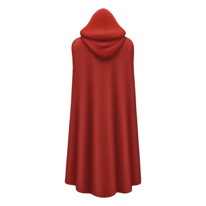 red hero cape back view sticker