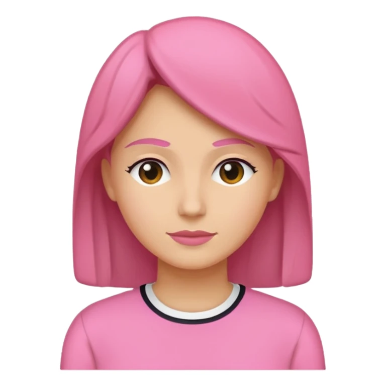 icono silueta de mujer rosa sin rostro sticker