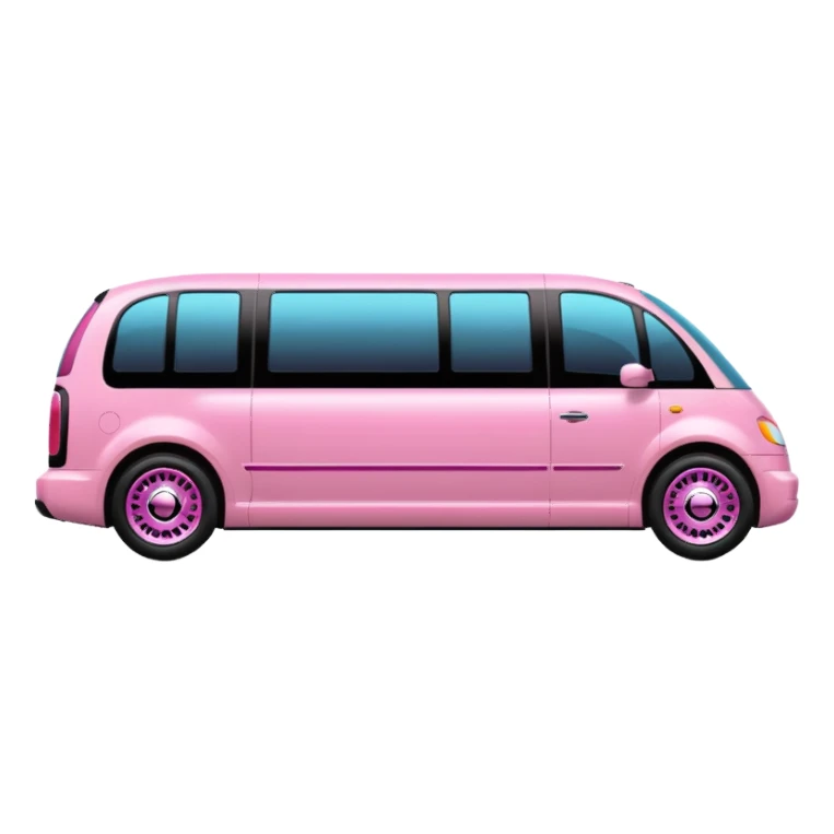 pink edge limousine car sticker