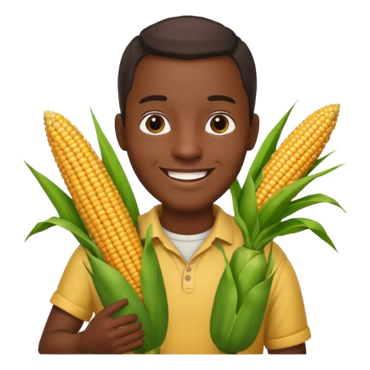 BLACK MAN HOLDING AN CORN POT sticker