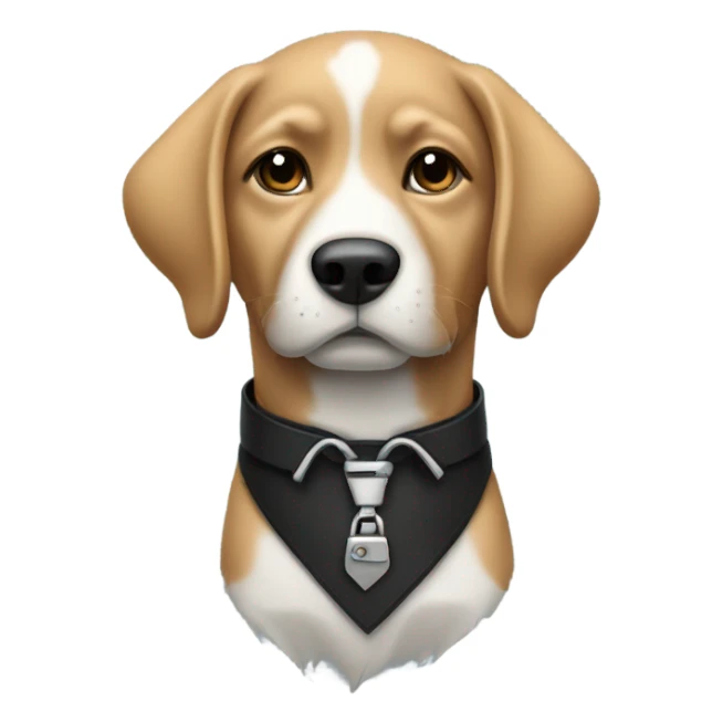 Dog wearing a bolo tie sticker