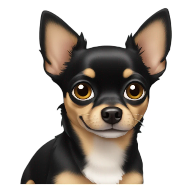 black chihuahua tan ears sticker