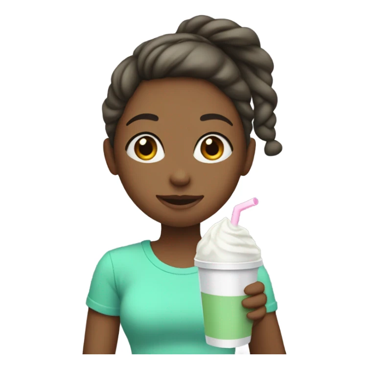 Protein shake girl drink mint clothes sticker