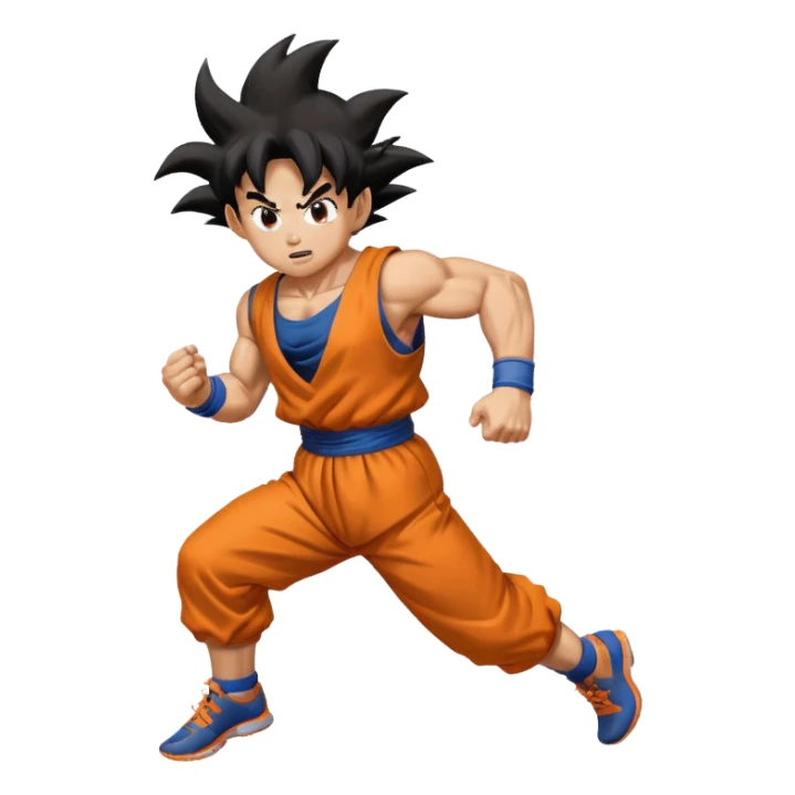 Goku run away  sticker