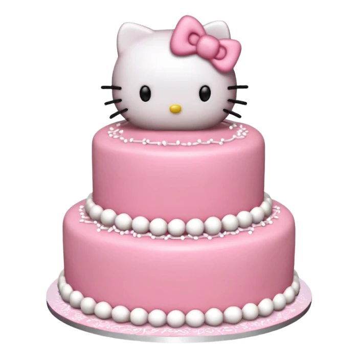 hello kitty birthday cake sticker