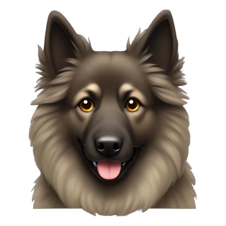 Dark Fluffy Belgian Tervuren  sticker