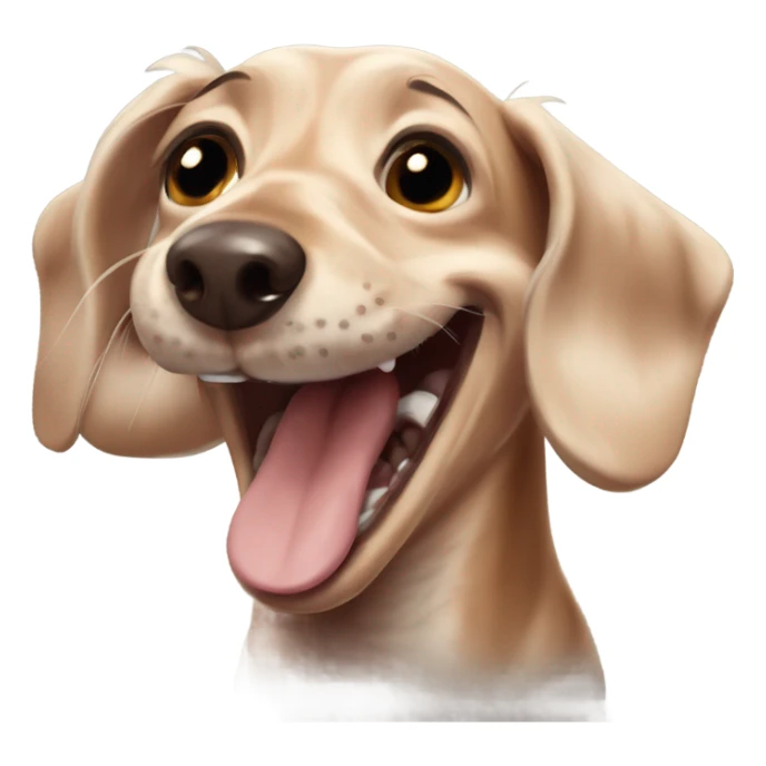 Merle dachshund laughing sticker