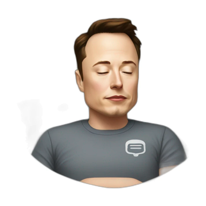 Elon musk allant dormir sticker