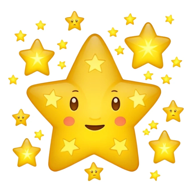 Yellow stars  sticker