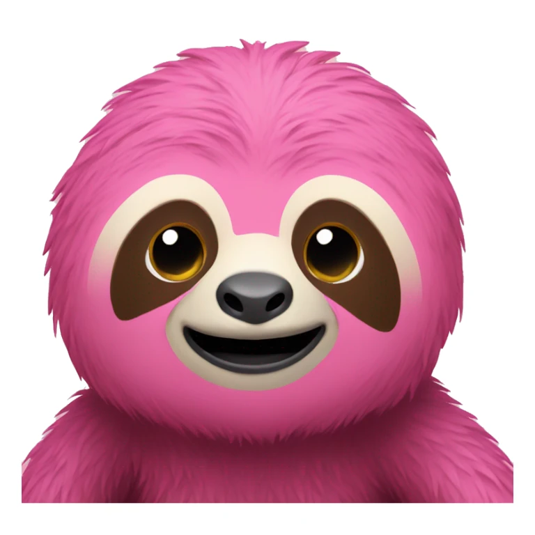 A pink sloth sticker