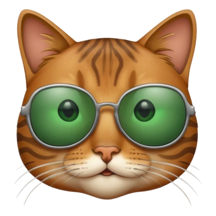 Cat wearing sunglasses sticker