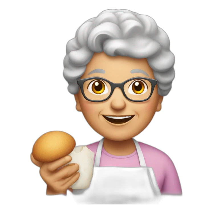 Granny coocking sticker