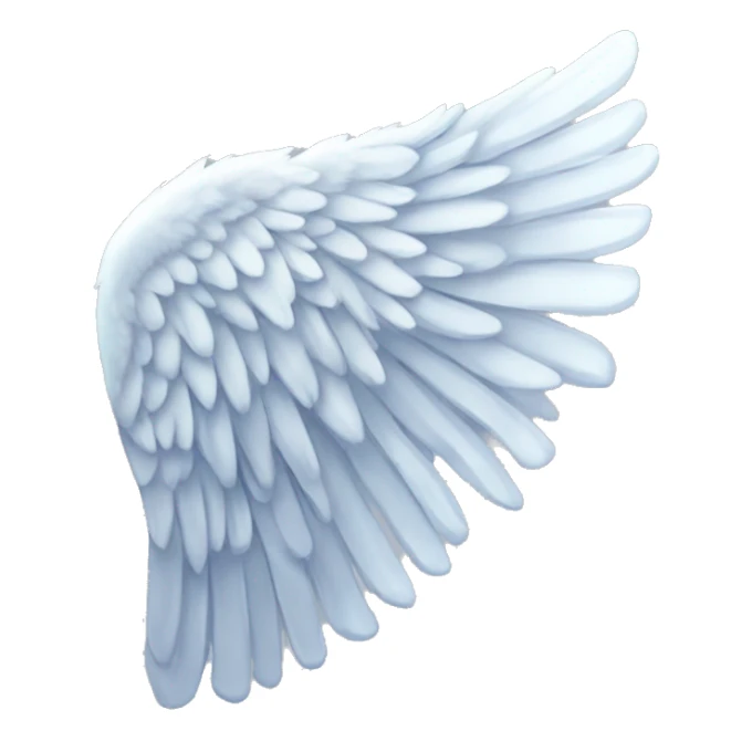 Iced angel wing just one wing sticker