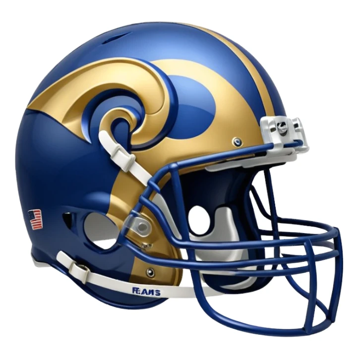 LA Rams helmet and logo sticker