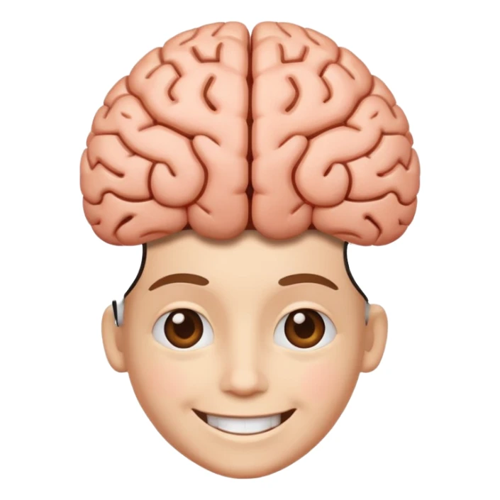 image of the brain happy sticker