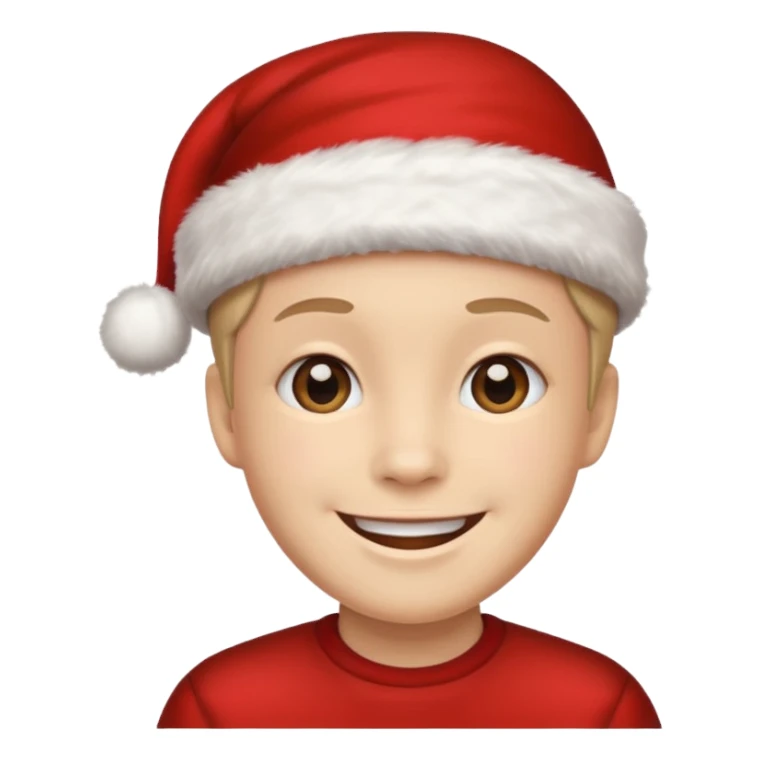 Una cara con gorro de navidad sticker