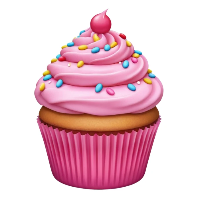 cupcake with pink icing and sprinkles sticker