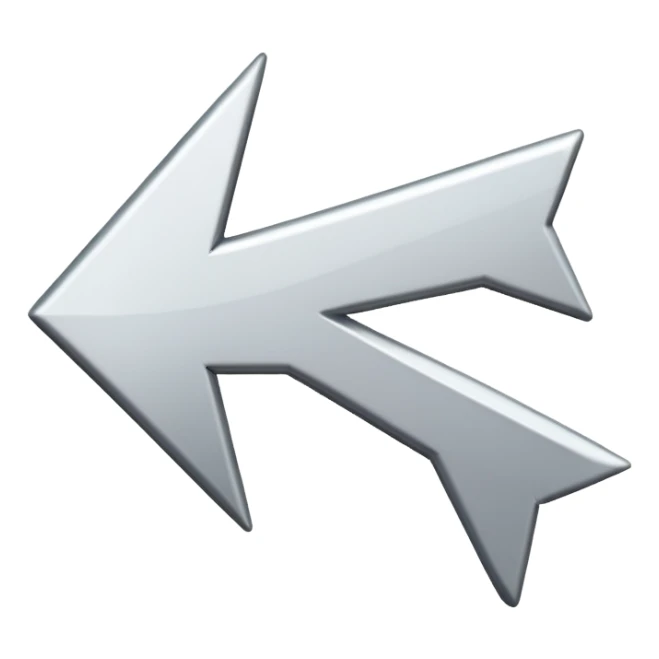 Direction arrow pointing left sticker