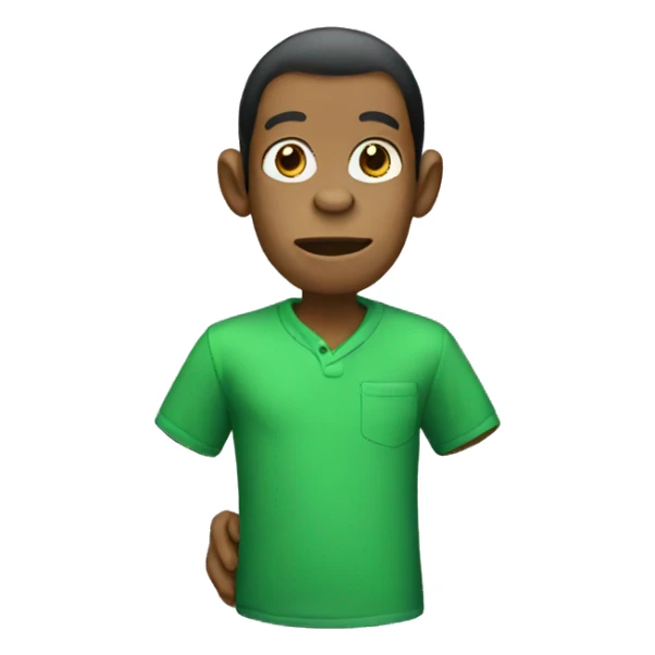 monkey green shirt sticker