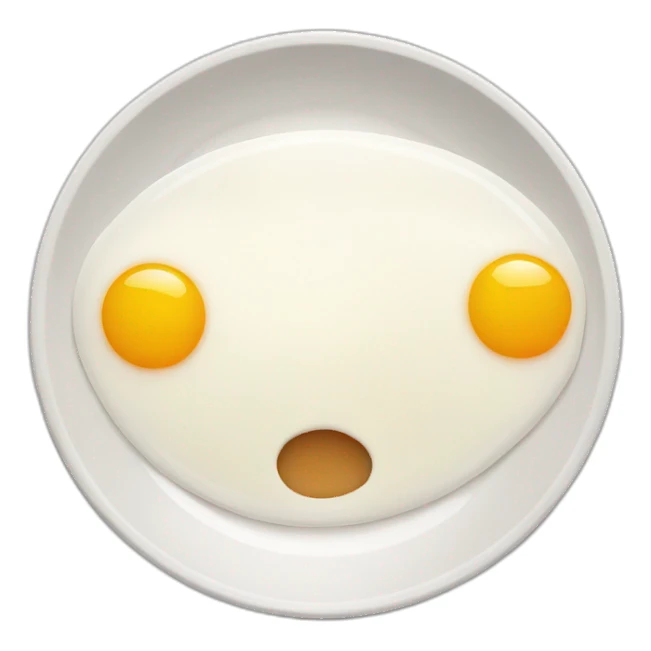 plate with egg sticker