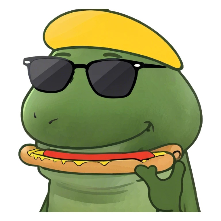 Smiling hotdog sticker