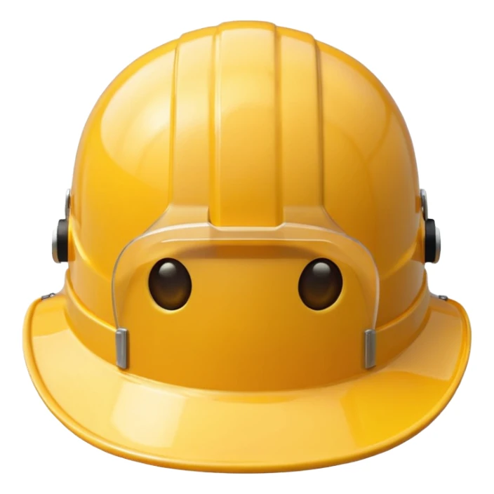 construction hat without guy, front facing transparent sticker