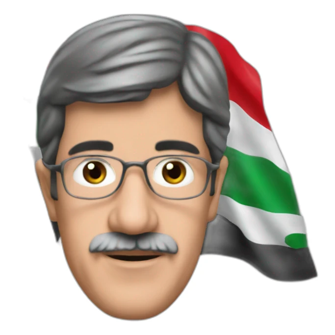 Mélenchon Palestinian flag sticker