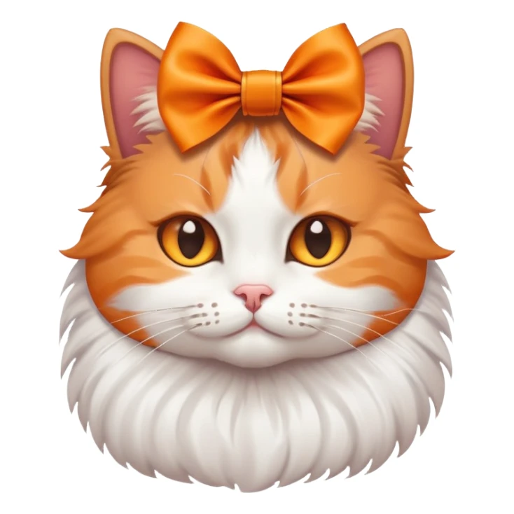 cat with ribbon on head sticker