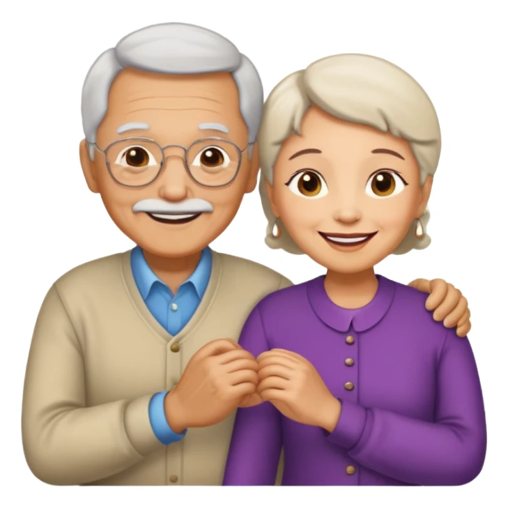  light skin grandparents sticker