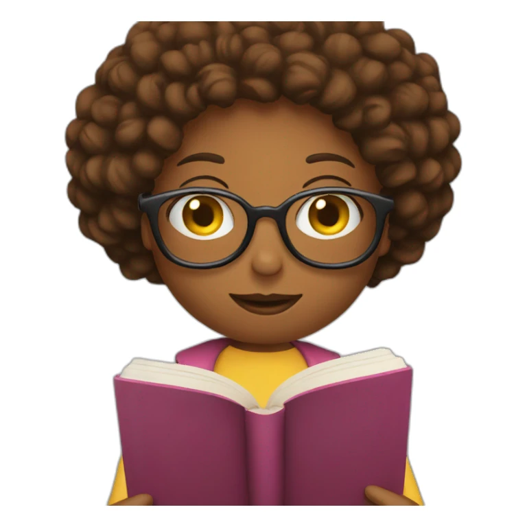 reader with book sticker