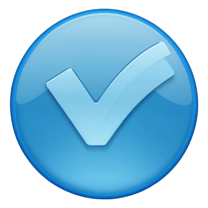 Verified check mark In blue circle sticker