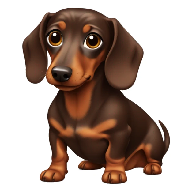 Chocolate tan dachshund sticker